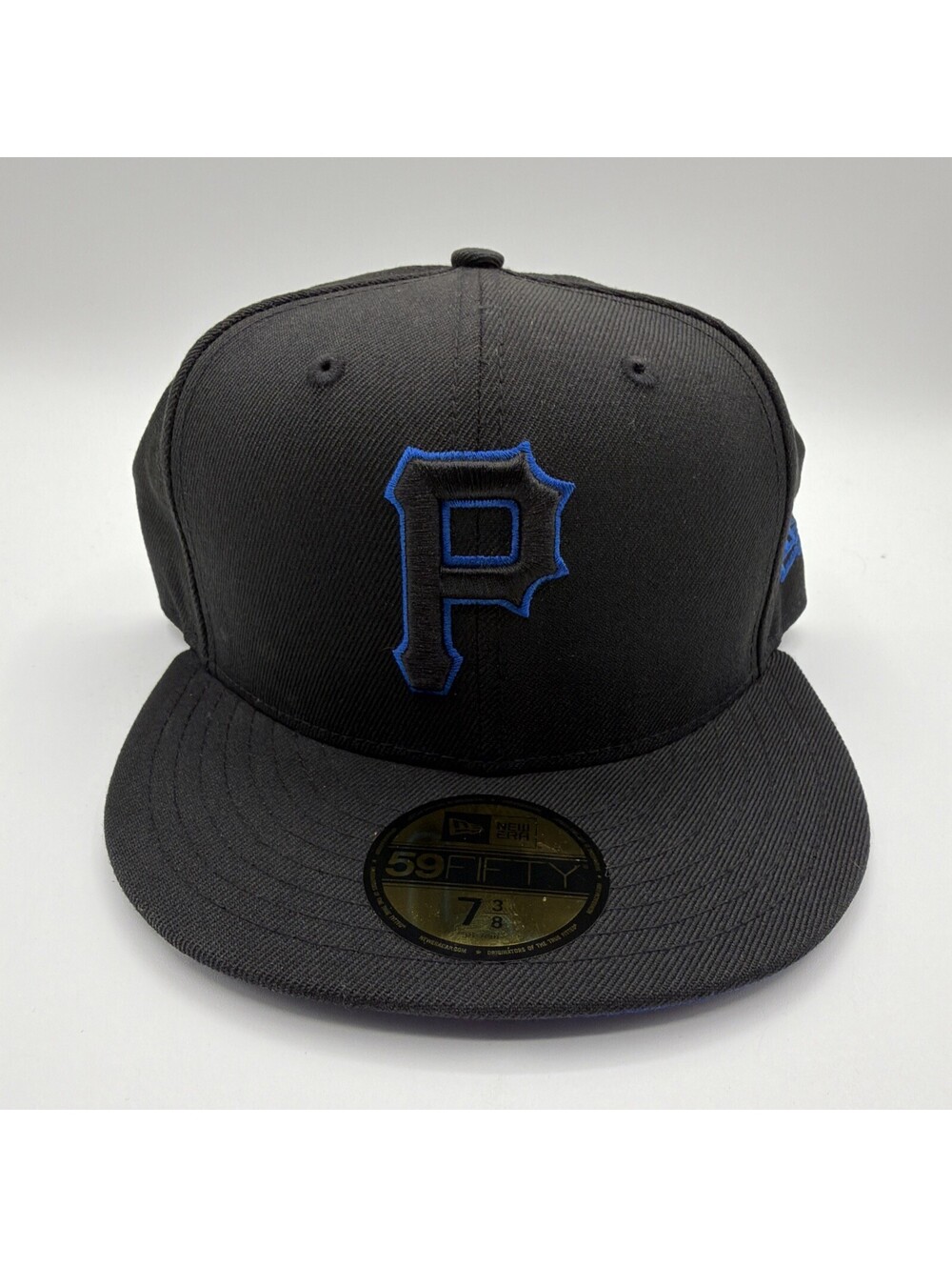 NEW ERA 7 3/8 Authentic Pittsburgh Pirates 59Fifty Hat Cap Wool Blue Black